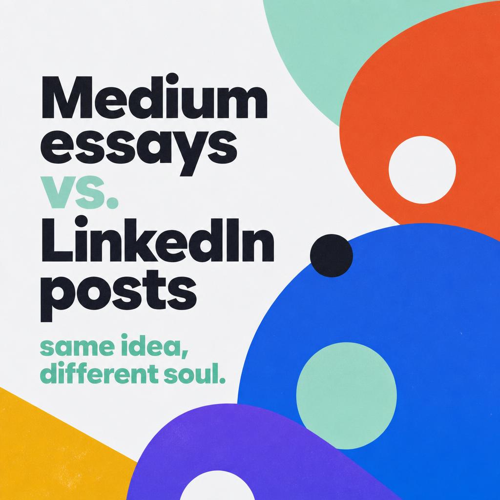 Medium Essays vs. LinkedIn Posts: Same Idea, Different Soul